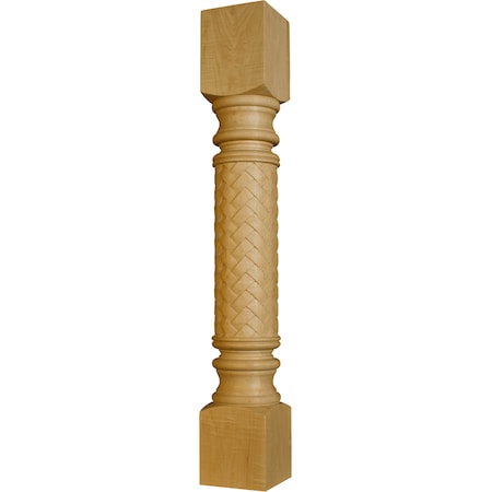 Osborne Wood Products 35 1/2 x 5 Basketweave Island Leg in Soft Maple 1778M